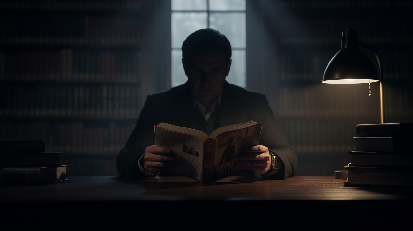 intense book reading scene