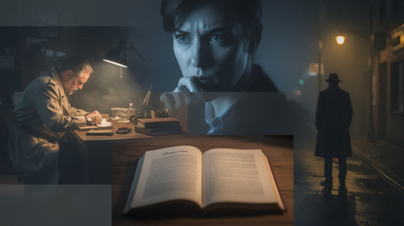 detective investigating clues
